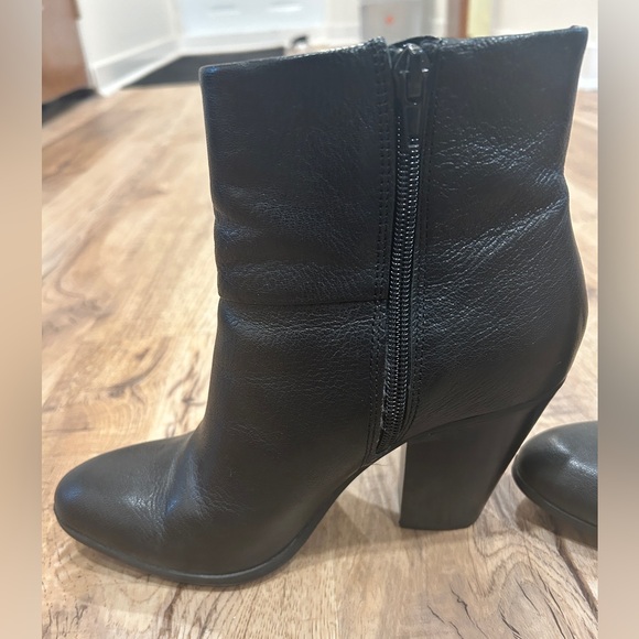 Nine West Black Leather Ankle Boots - Picture 4 of 6